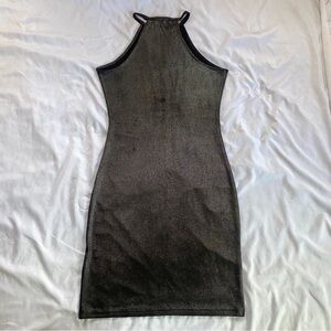 Dark Grey Halter Top Dress